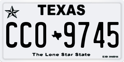 TX license plate CCO9745