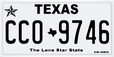 TX license plate CCO9746