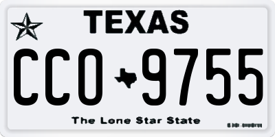 TX license plate CCO9755