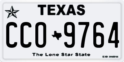 TX license plate CCO9764