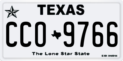 TX license plate CCO9766