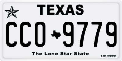 TX license plate CCO9779