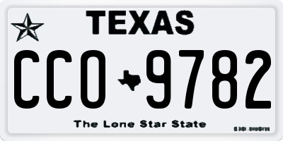 TX license plate CCO9782
