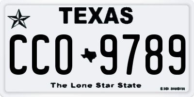 TX license plate CCO9789