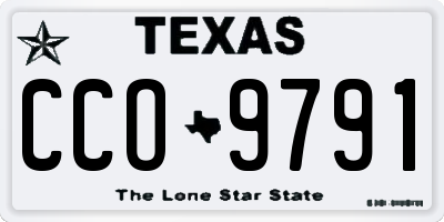 TX license plate CCO9791