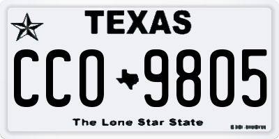 TX license plate CCO9805