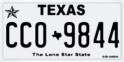 TX license plate CCO9844