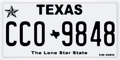 TX license plate CCO9848