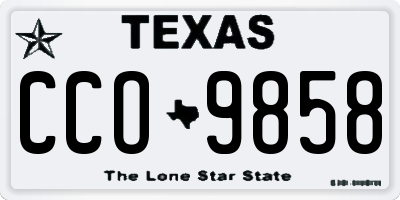 TX license plate CCO9858