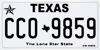 TX license plate CCO9859