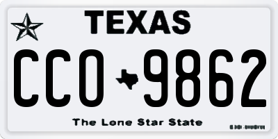 TX license plate CCO9862