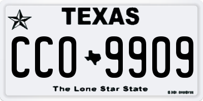 TX license plate CCO9909