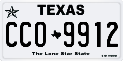 TX license plate CCO9912