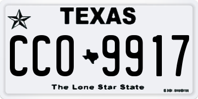 TX license plate CCO9917