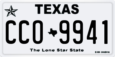 TX license plate CCO9941