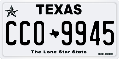 TX license plate CCO9945