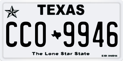 TX license plate CCO9946