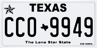 TX license plate CCO9949