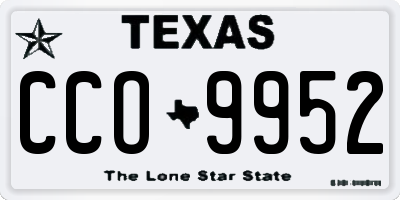 TX license plate CCO9952
