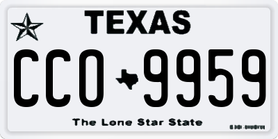 TX license plate CCO9959