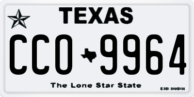 TX license plate CCO9964