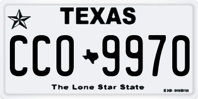 TX license plate CCO9970