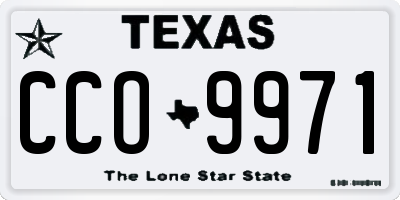 TX license plate CCO9971