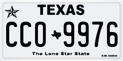 TX license plate CCO9976