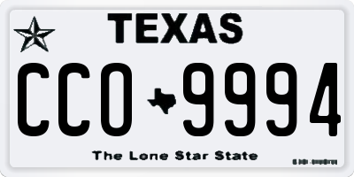 TX license plate CCO9994