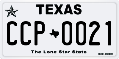 TX license plate CCP0021