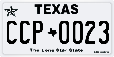 TX license plate CCP0023