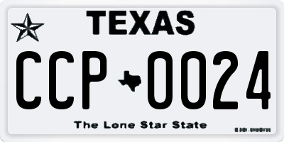 TX license plate CCP0024