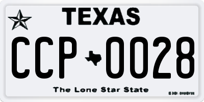 TX license plate CCP0028
