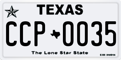 TX license plate CCP0035