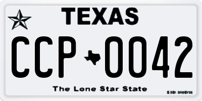 TX license plate CCP0042