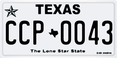 TX license plate CCP0043