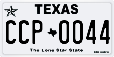 TX license plate CCP0044