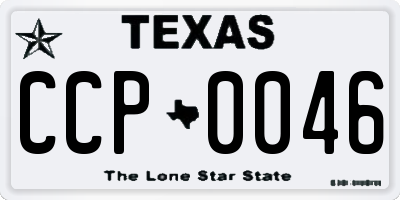 TX license plate CCP0046