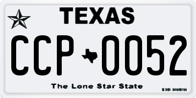TX license plate CCP0052