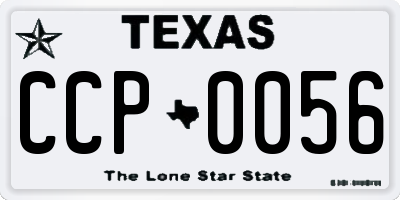 TX license plate CCP0056