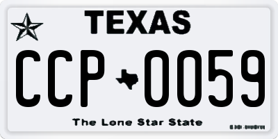 TX license plate CCP0059