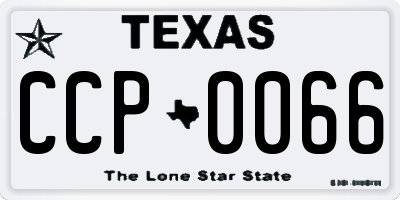 TX license plate CCP0066