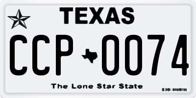 TX license plate CCP0074