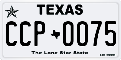 TX license plate CCP0075
