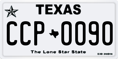 TX license plate CCP0090