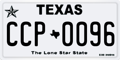 TX license plate CCP0096