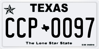 TX license plate CCP0097