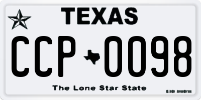 TX license plate CCP0098