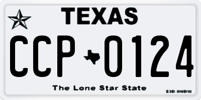 TX license plate CCP0124