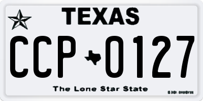 TX license plate CCP0127